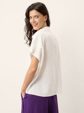 Load image into Gallery viewer, 100% Linen Double Ruffle Soft Collar Top VERONICA
