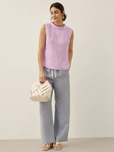 Load image into Gallery viewer, 100% Linen Draped Collar Tank Top JACQUELINE