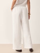 Load image into Gallery viewer, 100% Linen Convertible Drawstring Hem Elasticated Waist Wide-Leg Pants YSELINE