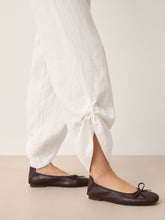 Load image into Gallery viewer, 100% Linen Convertible Drawstring Hem Elasticated Waist Wide-Leg Pants YSELINE