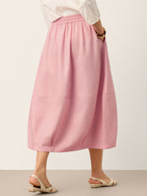 Load image into Gallery viewer, 100% Linen Drawstring Lantern Maxi Skirt with Pockets ROXANNE