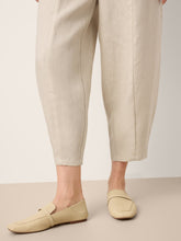 Load image into Gallery viewer, 100% Linen Drawstring Waist Tapered Cropped Pants LANEY