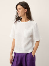 Load image into Gallery viewer, 100% Linen Drop Shoulder Boxy Top REGINA