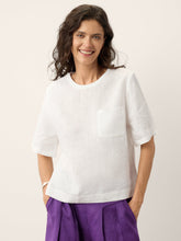 Load image into Gallery viewer, 100% Linen Drop Shoulder Boxy Top REGINA