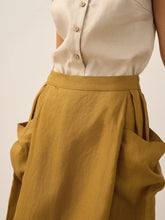 Load image into Gallery viewer, 100% Linen Elastic Waist Skirt MARINA