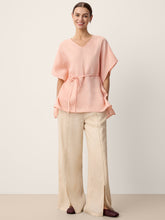 Load image into Gallery viewer, 100% Linen Flutter-Sleeve V-Neck Top MARA