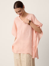 Load image into Gallery viewer, 100% Linen Flutter-Sleeve V-Neck Top MARA