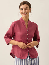 Load image into Gallery viewer, 100% Linen Hand Button Fitted Jacket AMELIA