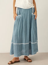 Load image into Gallery viewer, 100% Linen Lace-Up Pocket Skirt FENLA