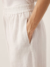 Load image into Gallery viewer, 100% Linen Lace Trim Cropped Pants GILLIAN