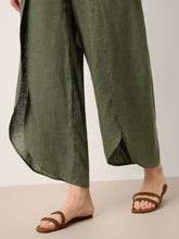 Load image into Gallery viewer, 100% Linen Layered Slit Wide-Leg Drawstring Pants PEREGRINE