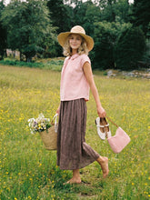 Load image into Gallery viewer, 100% Linen Peter-Pan Collar Pintuck Top MIRIAM