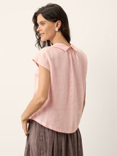 Load image into Gallery viewer, 100% Linen Peter-Pan Collar Pintuck Top MIRIAM