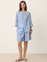 Load image into Gallery viewer, 100% Linen Pleated Cuffed Shorts IRISSA