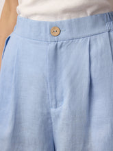 Load image into Gallery viewer, 100% Linen Pleated Cuffed Shorts IRISSA