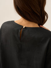 Load image into Gallery viewer, 100% Linen Round Neck Button Detail Midi Dress JELENA