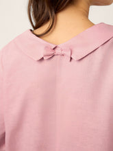 Load image into Gallery viewer, 100% Linen Sculpted Bateau Tie-Back Midi Dress SABRINA
