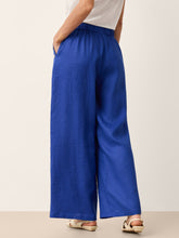 Load image into Gallery viewer, 100% Linen Shell Button Elasticated Back Wide-Leg Pants IONE