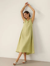 Load image into Gallery viewer, 100% Linen Sleeveless A-Line Maxi Dress TARA