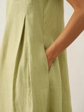 Load image into Gallery viewer, 100% Linen Sleeveless A-Line Maxi Dress TARA