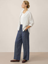 Load image into Gallery viewer, 100% Linen Striped Three-Quarter Sleeve Shirt SKYLAR