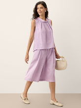 Load image into Gallery viewer, 100% Linen Structured Collar Sleeveless Blouse BLAIR