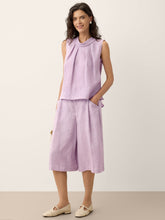 Load image into Gallery viewer, 100% Linen Structured Collar Sleeveless Blouse BLAIR
