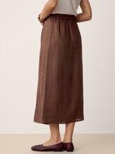 Load image into Gallery viewer, 100% Linen Twist-Waist Slit Skirt LIVANA