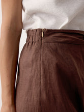 Load image into Gallery viewer, 100% Linen Twist-Waist Slit Skirt LIVANA