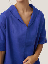 Load image into Gallery viewer, 100% Linen V-Neck Short Sleeve Shirt SIERRA
