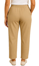 Load image into Gallery viewer, Women's Knit Pull on Pants - Cotton Blend with Flat Front waistband