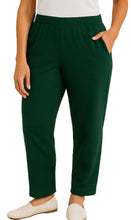Load image into Gallery viewer, Women's Knit Pull on Pants - Cotton Blend with Flat Front waistband
