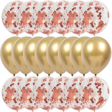 Load image into Gallery viewer, 10/20 Star Metallic Confetti Latex Transparent 12inch Balloons For Baby Shower Birthday Party Wedding Decoration