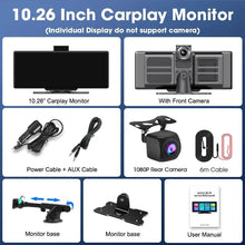 Load image into Gallery viewer, 4K 10.26'' Mirror Dash Cam w/ Carplay & Android Auto