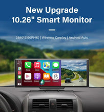 Load image into Gallery viewer, 4K 10.26'' Mirror Dash Cam w/ Carplay & Android Auto