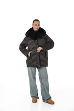 Load image into Gallery viewer, Genuine Silver Fox Fur Down Fill Parka