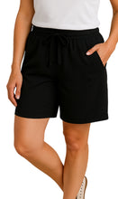 Load image into Gallery viewer, Women's Interlock Knit cotton Shorts with Elastic Waist and Adjustable Drawstring