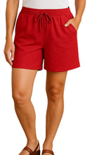 Load image into Gallery viewer, Women's Interlock Knit cotton Shorts with Elastic Waist and Adjustable Drawstring