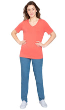 Load image into Gallery viewer, Women's Perfect Short-Sleeve V-Neck Tee Shirt - Cotton blend and Wrinkle Resistant