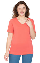 Load image into Gallery viewer, Women's Perfect Short-Sleeve V-Neck Tee Shirt - Cotton blend and Wrinkle Resistant