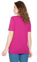 Load image into Gallery viewer, Women's Perfect Short-Sleeve V-Neck Tee Shirt - Cotton blend and Wrinkle Resistant