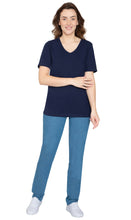 Load image into Gallery viewer, Women's Perfect Short-Sleeve V-Neck Tee Shirt - Cotton blend and Wrinkle Resistant