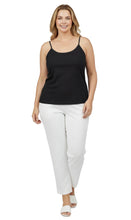Load image into Gallery viewer, Women's Essential Adjustable Strap Camisole in Soft Cotton Blend Fabric with a built in Shelf Bra