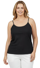 Load image into Gallery viewer, Women's Essential Adjustable Strap Camisole in Soft Cotton Blend Fabric with a built in Shelf Bra