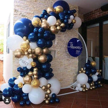 Load image into Gallery viewer, 104pcs Navy Blue And Gold White Balloon Garland Arch Kit For Wedding Birthday Party Baby Shower Girl Bridal Shower Birthday Party Decorations