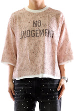 Load image into Gallery viewer, Sparkle S/N Jersey 3/4 Sleeve Crop Top Tee