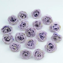Load image into Gallery viewer, 10/50/100pcs 2.5cm Mini Silk Fake Flower Heads Artificial Rose Flower For Crafts Wedding Party Home Decoration Accessories