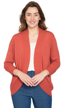 Load image into Gallery viewer, Women's Curved Hem Cardigan - Open Front in Soft Cashmere like Fabric