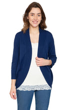 Load image into Gallery viewer, Women's Curved Hem Cardigan - Open Front in Soft Cashmere like Fabric