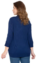 Load image into Gallery viewer, Women's Curved Hem Cardigan - Open Front in Soft Cashmere like Fabric